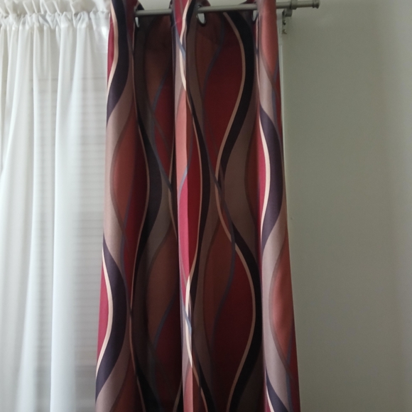 Elegant Red and Brown Curtains
